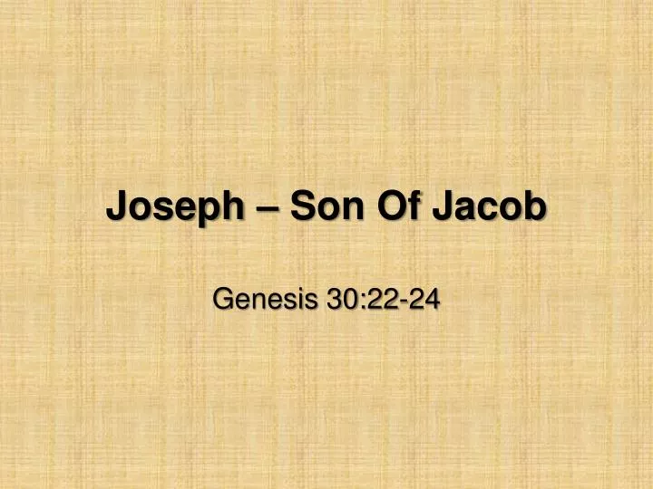 joseph son of jacob