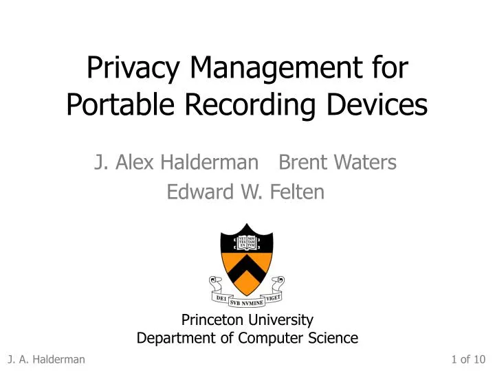 privacy management for