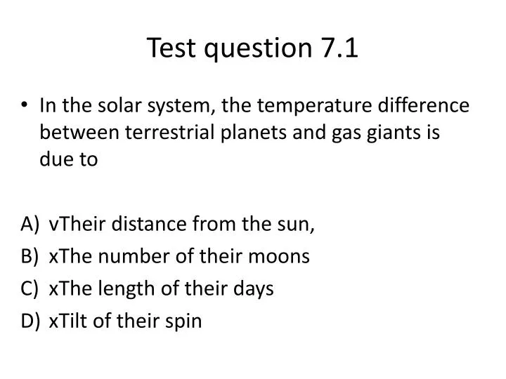 test question 7 1