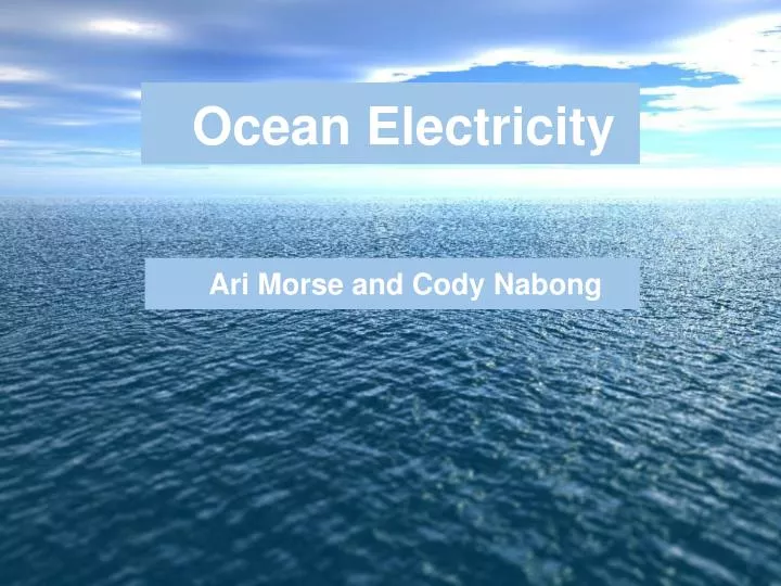 ocean electricity