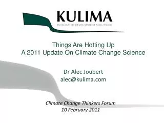 Things Are Hotting Up A 2011 Update On Climate Change Science