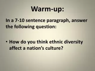 warm up