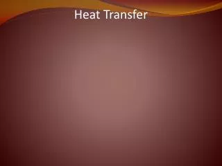 Heat Transfer