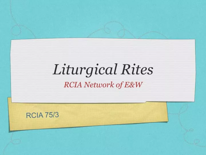 liturgical rites