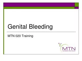 Genital Bleeding
