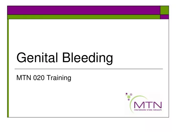 genital bleeding