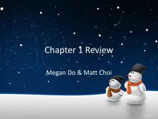 Chapter 1 Review