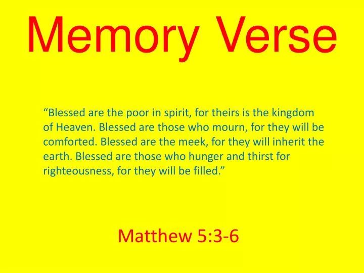 memory verse