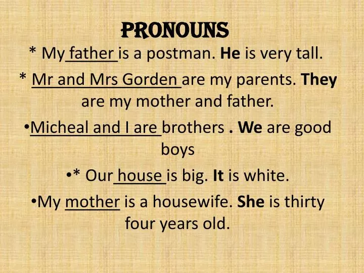 pronouns