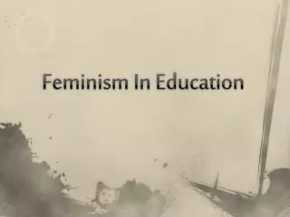 Feminism In Education