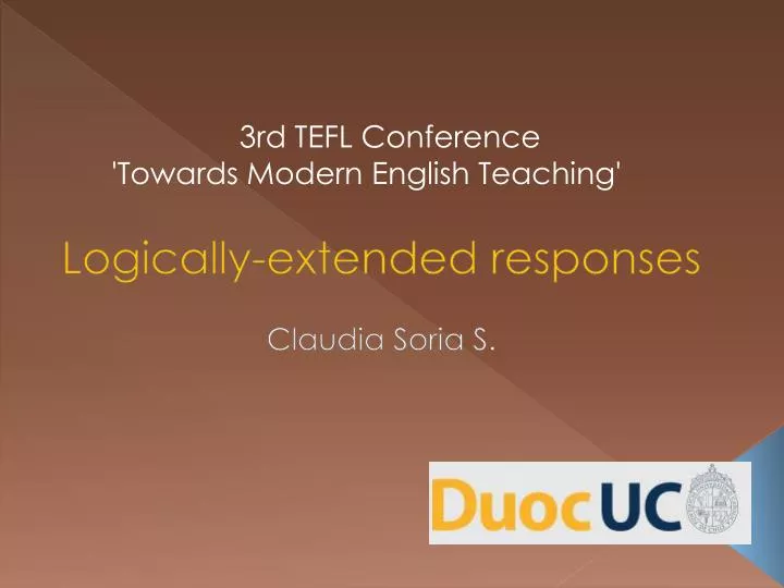logically extended responses claudia soria s