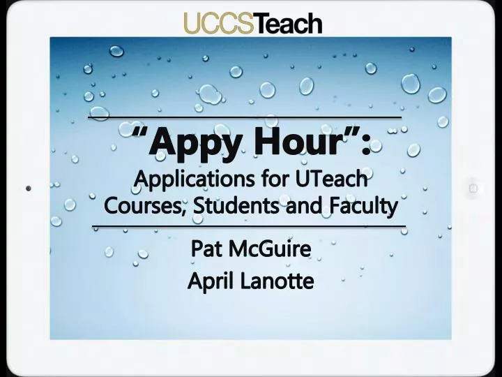 appy hour applications for uteach courses students and faculty