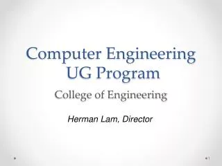 Computer Engineering UG Program d College of Engineering