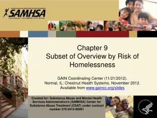 Chapter 9 Subset of Overview by Risk of Homelessness