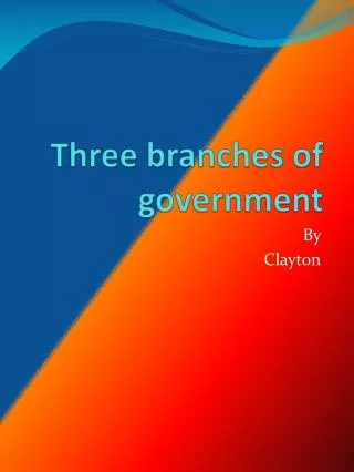 Three branches of government