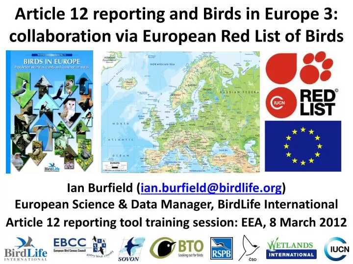 article 12 reporting and birds in europe 3 collaboration via european red list of birds