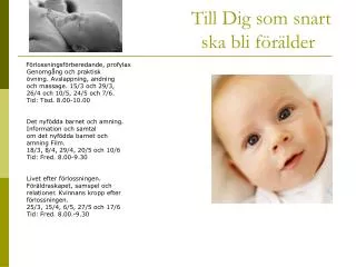 till dig som snart ska bli f r lder