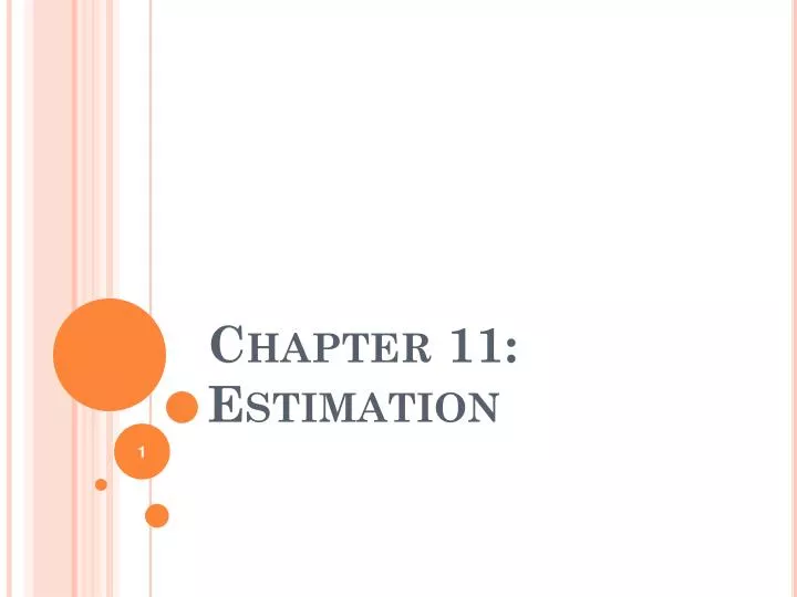 chapter 11 estimation