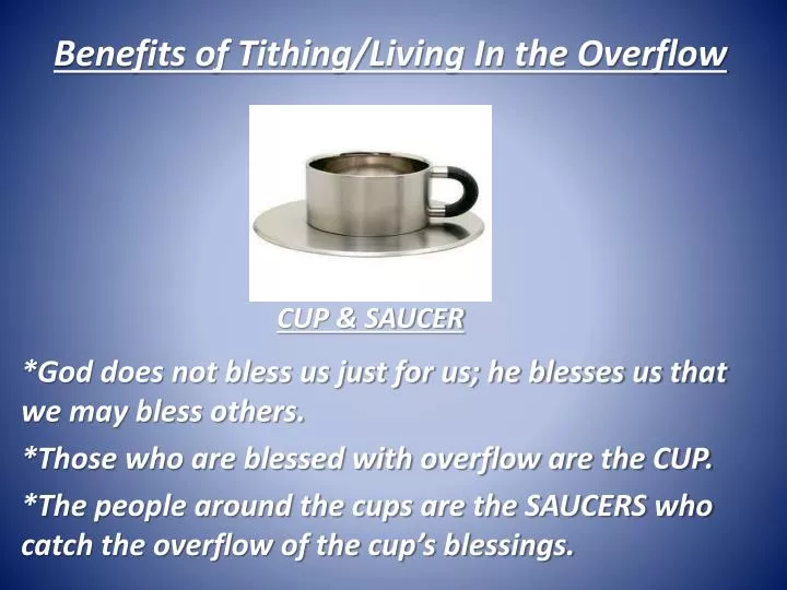 benefits of tithing living in the overflow