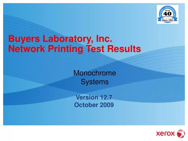 buyers laboratory inc network printing test results