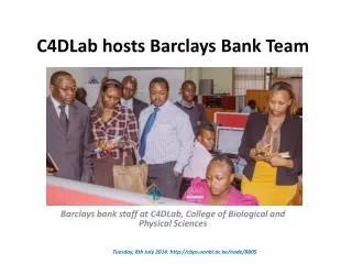 C4DLab hosts Barclays Bank Team