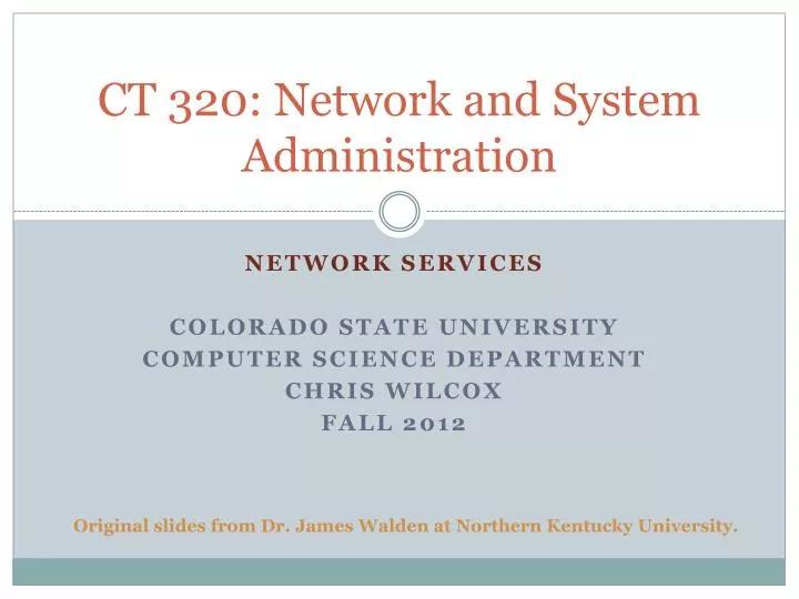 ct 320 network and system administration