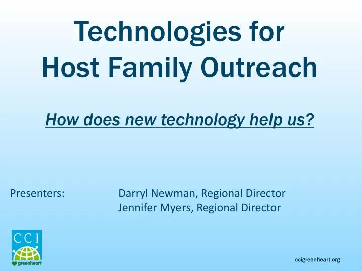 technologies for host family outreach how does new technology help us