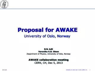 Proposal for AWAKE