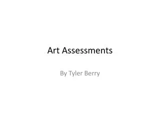 Art Assessments