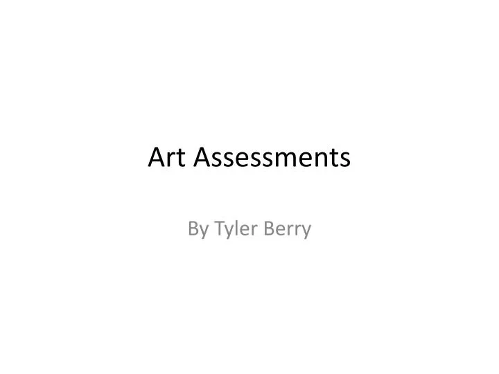 art assessments