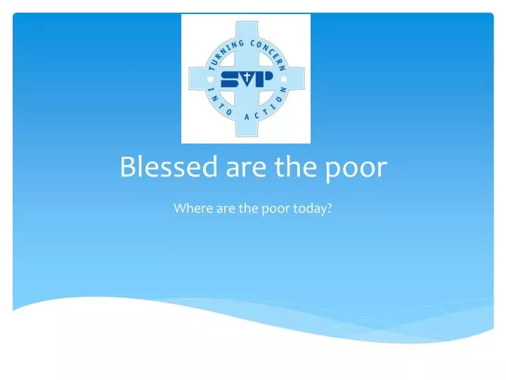blessed are the poor