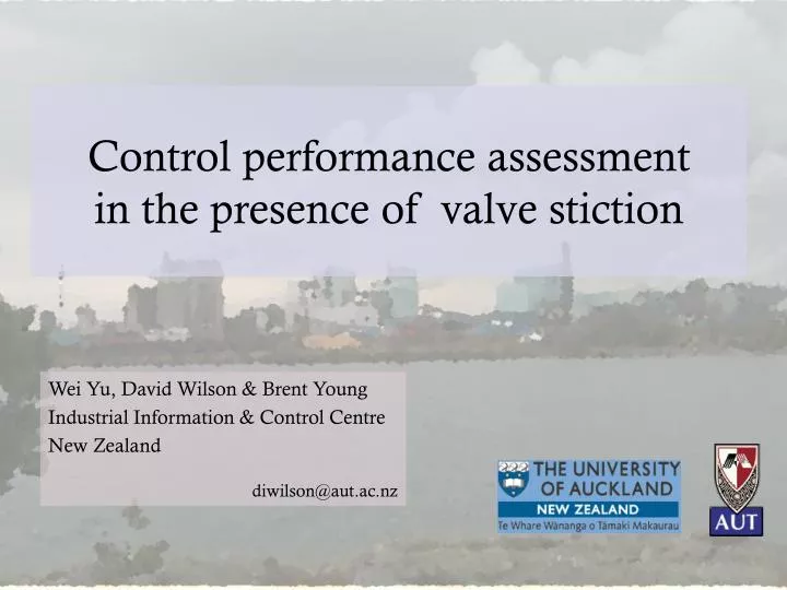 control performance assessment in the presence of valve stiction