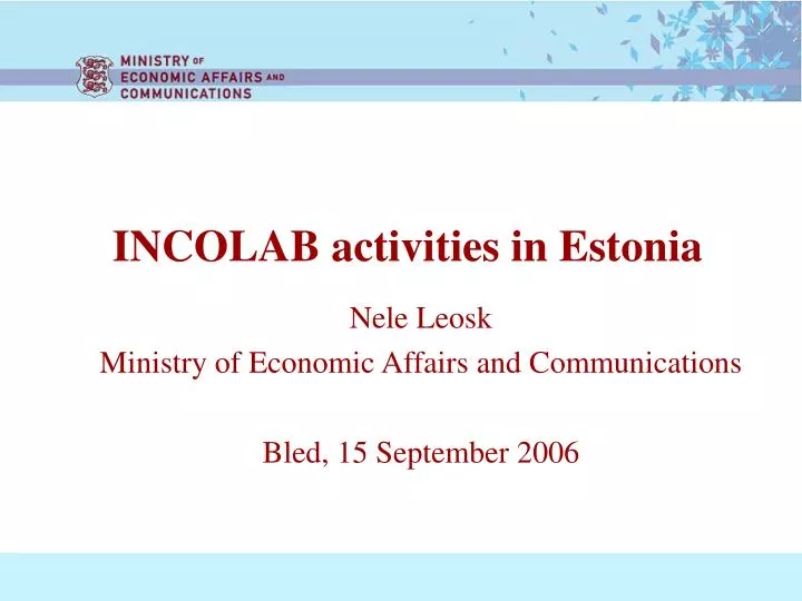 incolab activities in estonia