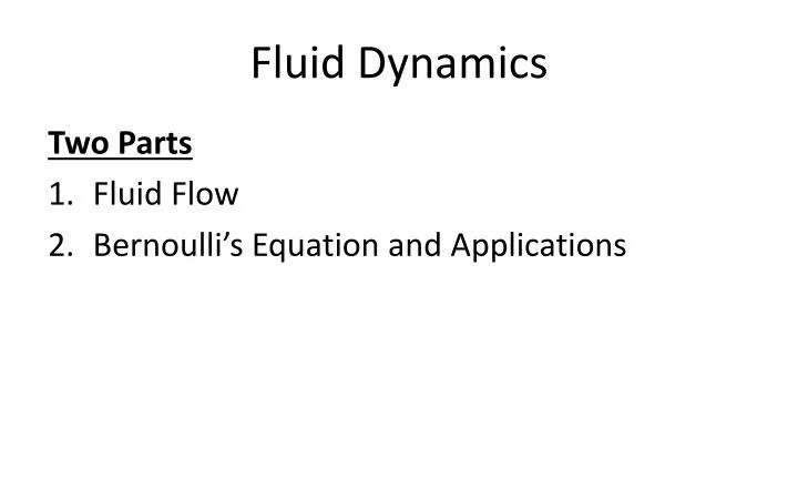 fluid dynamics