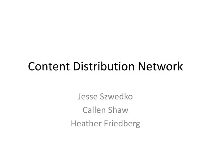content distribution network