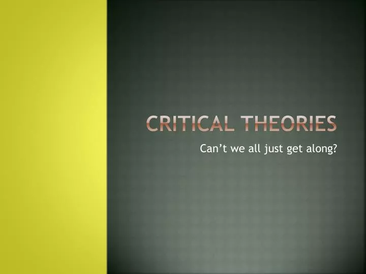 critical theories
