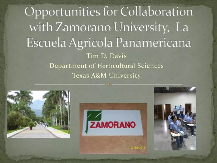 opportunities for collaboration with zamorano university la escuela agricola panamericana