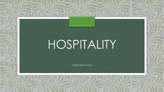Hospitality