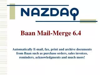 Baan Mail-Merge 6.4
