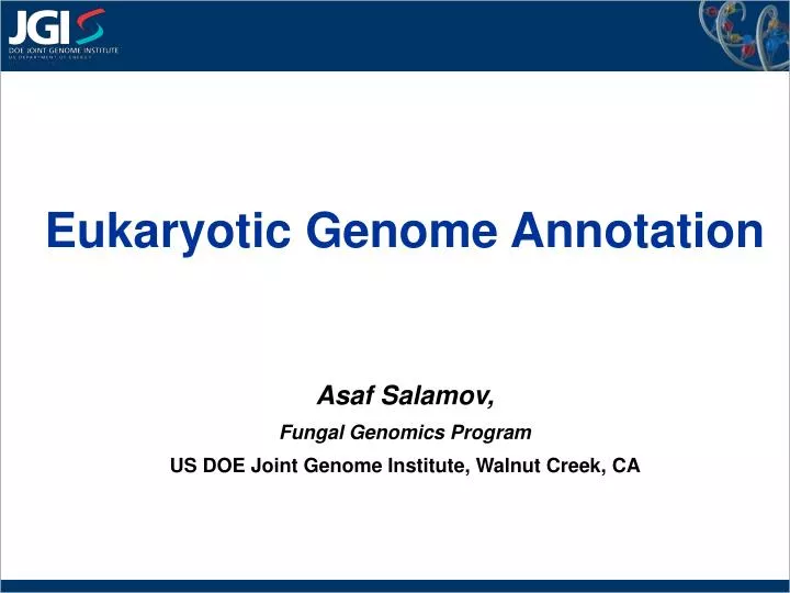 eukaryotic genome annotation