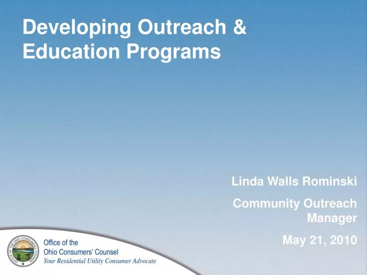 developing outreach education programs