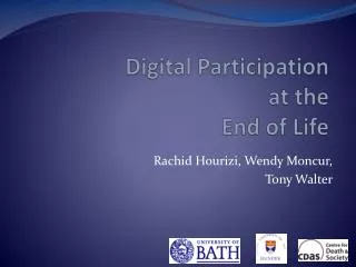 Digital Participation at the End of Life