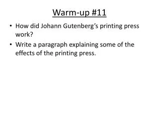 warm up 11