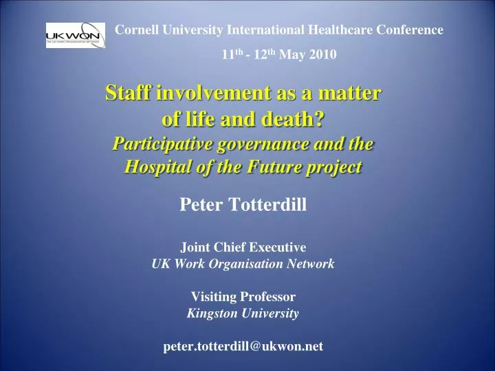 cornell university international healthcare conference 11 th 12 th may 2010