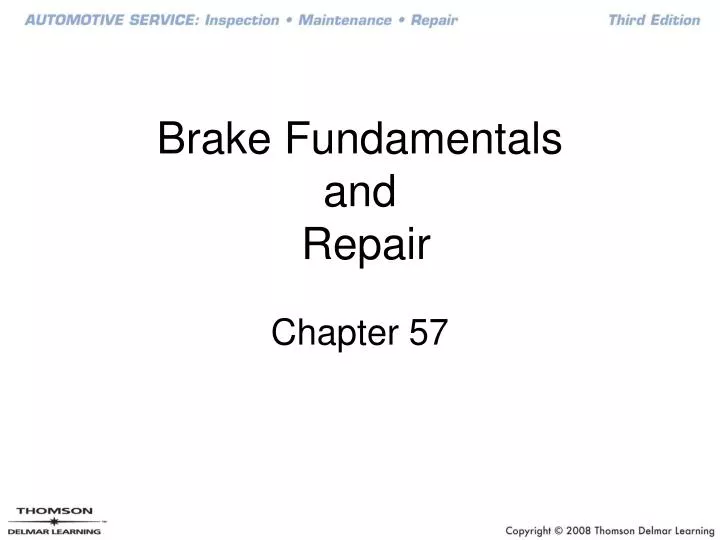 brake fundamentals and repair