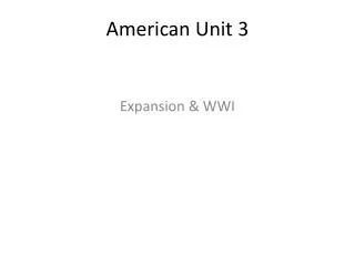American Unit 3