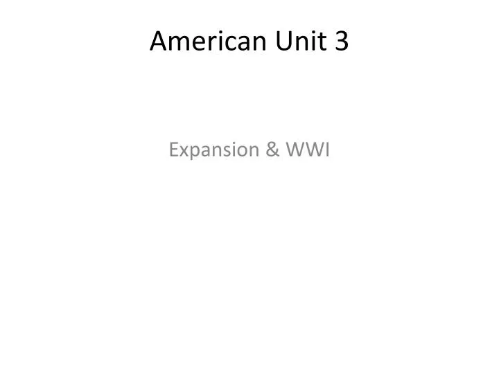 american unit 3