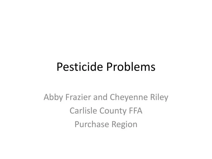 pesticide problems