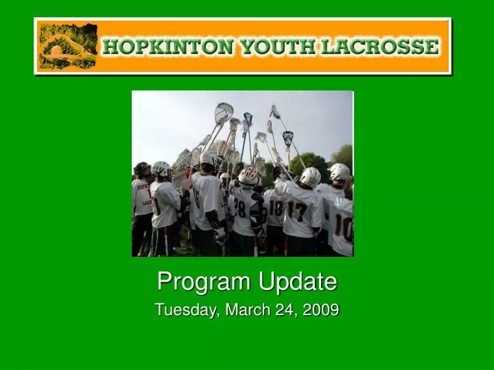 program update tuesday march 24 2009