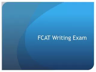 FCAT Writing Exam